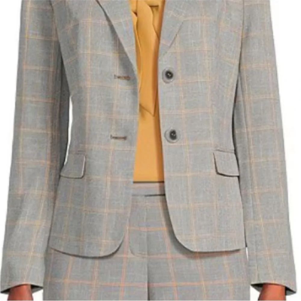 Kasper Plaid Print Notch Lapel Long Sleeve Two
Button Jacket size 8 - Picture 3 of 10